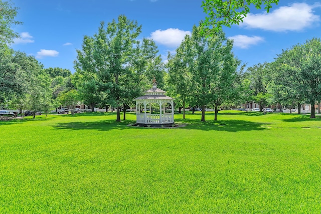 4001 Elmhill Dr, Plano, TX 75024 - view of grassy yard featuring a gazebo