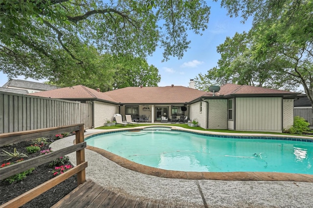 16905 Colegrove Dr, Dallas, TX 75248 - outdoor pool with a patio area and a fenced backyard