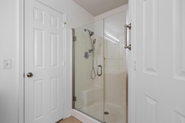 623 Madison Pl, Sherman, TX 75092 - bathroom featuring a shower stall and tile patterned flooring