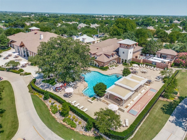 209 Pine Valley Ct, Fairview, TX 75069 - aerial perspective of suburban area featuring a pool