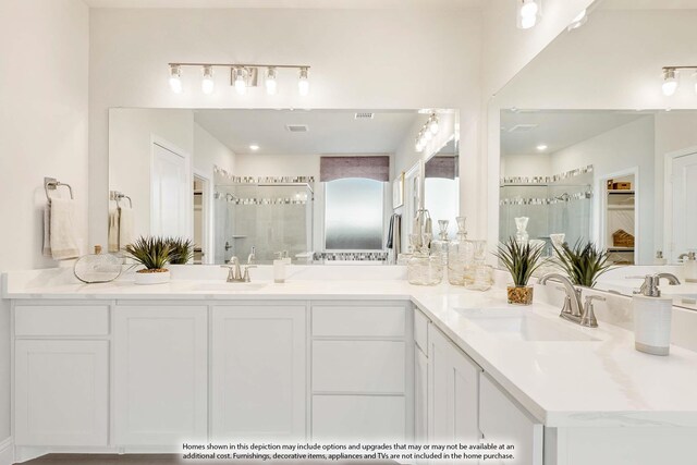 4622 Bel Air Dr, Midlothian, TX 76065 - full bathroom with a shower stall and double vanity