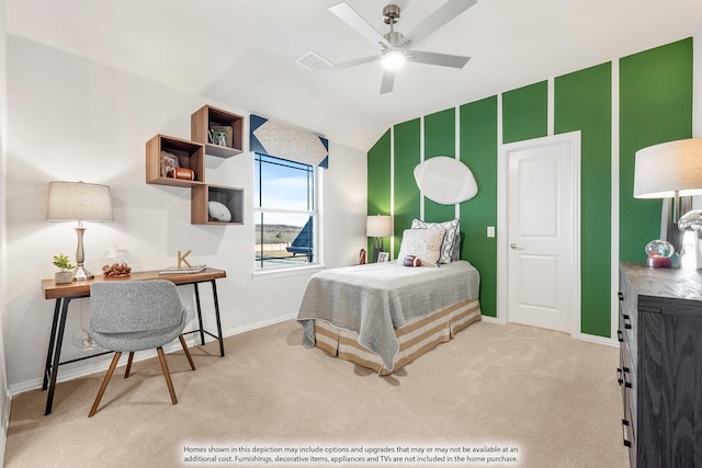 4622 Bel Air Dr, Midlothian, TX 76065 - bedroom featuring carpet flooring, baseboards, and vaulted ceiling