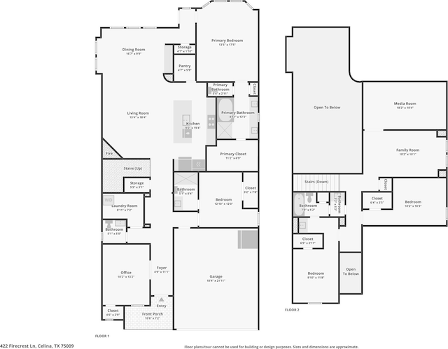 422 Firecrest Ln, Celina, TX 75009 - floor plan / room layout