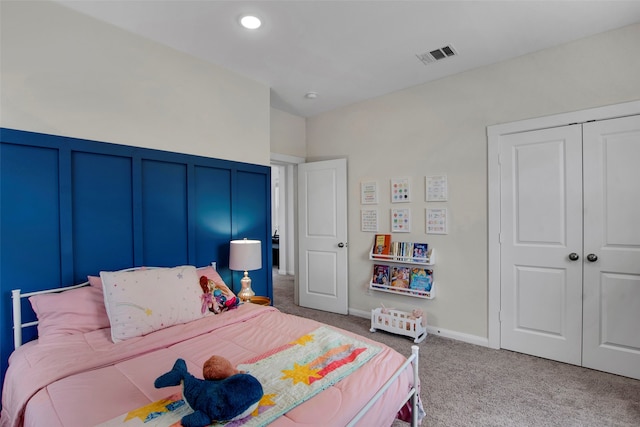 4860 Connor Pl, Fairview, TX 75069 - bedroom with light carpet, a closet, and recessed lighting