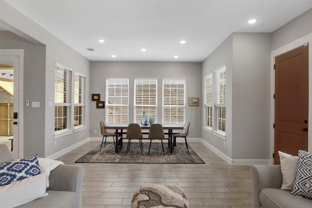 4860 Connor Pl, Fairview, TX 75069 - dining room featuring wood finished floors, recessed lighting, and baseboards