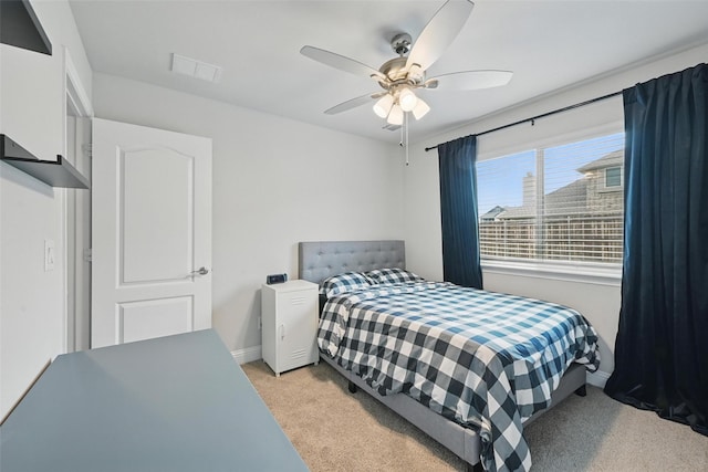 801 Dove Haven Ln, Melissa, TX 75454 - bedroom featuring light colored carpet, baseboards, and a ceiling fan