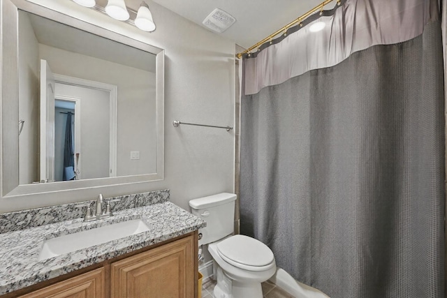 801 Dove Haven Ln, Melissa, TX 75454 - bathroom featuring vanity, toilet, and a shower with curtain