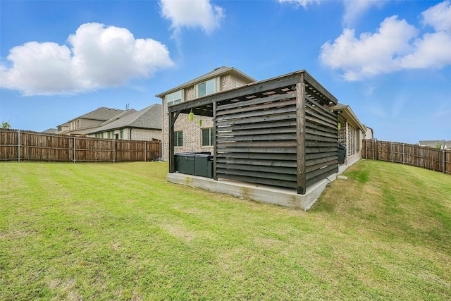 801 Dove Haven Ln, Melissa, TX 75454 - rear view of house featuring a covered hot tub