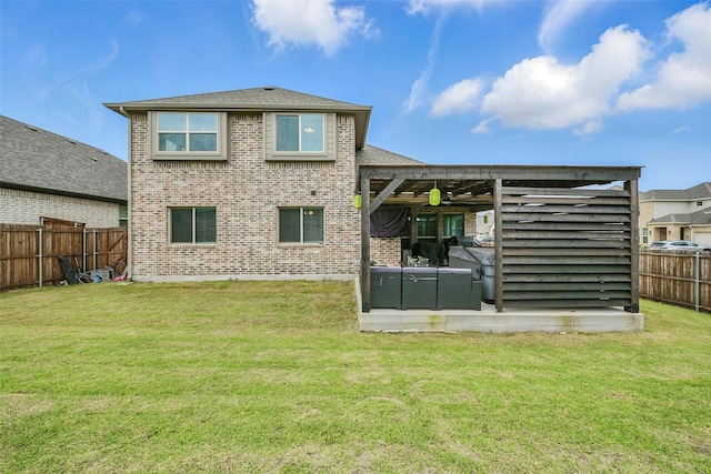 801 Dove Haven Ln, Melissa, TX 75454 - back of property with brick siding and a jacuzzi