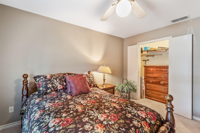 1202 Rice Rd Unit 122, Tyler, TX 75703 - bedroom with carpet floors, a ceiling fan, and baseboards