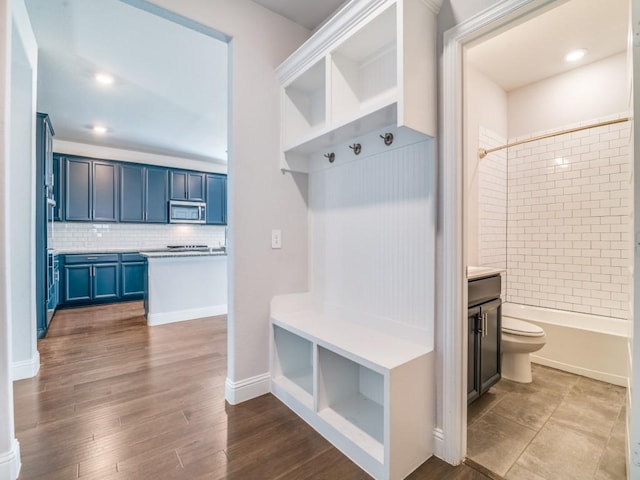1110 Howley Ct, Forney, TX 75126 - mudroom featuring dark wood-type flooring
