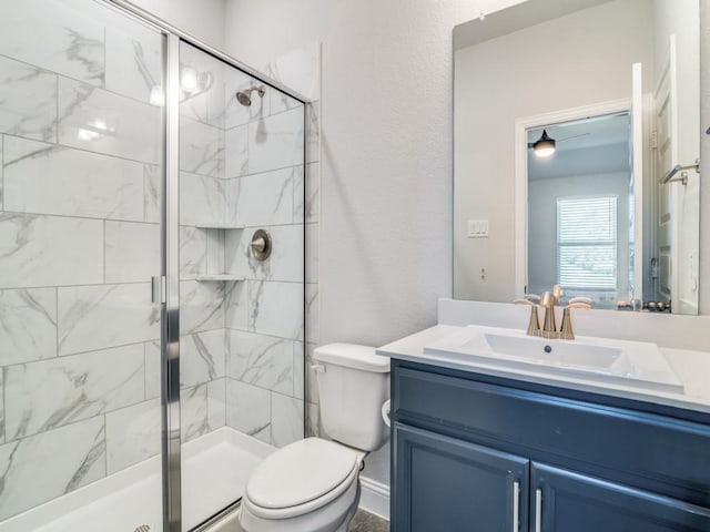 1110 Howley Ct, Forney, TX 75126 - full bathroom featuring a shower stall, toilet, and vanity