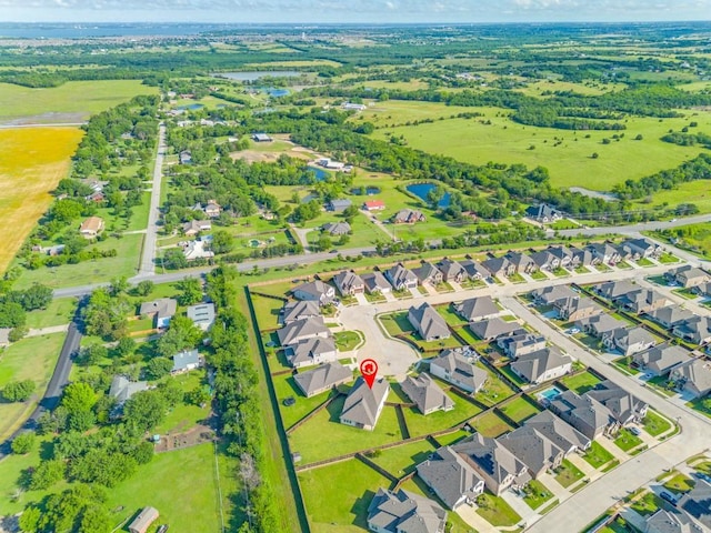 1110 Howley Ct, Forney, TX 75126 - aerial perspective of suburban area with a large body of water
