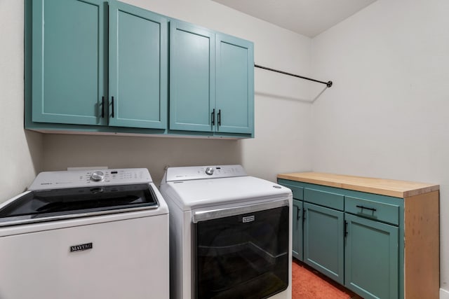 15712 Oak Pointe Dr, Fort Worth, TX 76177 - laundry area with cabinet space and washing machine and dryer
