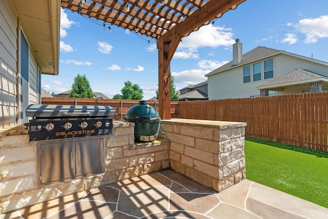 15712 Oak Pointe Dr, Fort Worth, TX 76177 - fenced backyard with a patio and a pergola