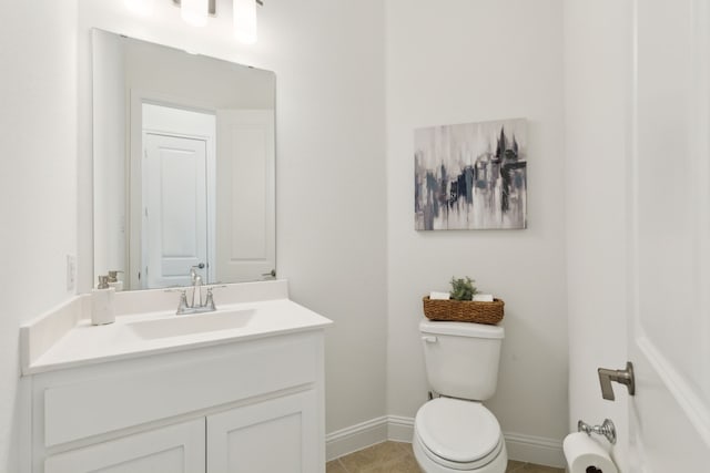 232 Lakewood Ln, Ponder, TX 76259 - bathroom with vanity and tile patterned flooring