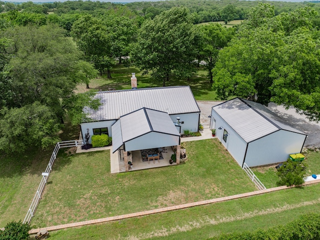 853 County Road 2215, Decatur, TX 76234 - view from above of property featuring a heavily wooded area