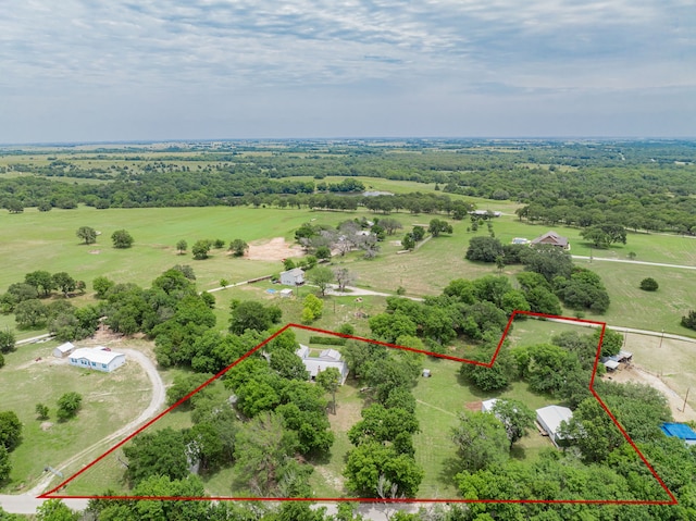 853 County Road 2215, Decatur, TX 76234 - aerial view of sparsely populated area featuring property parcel outlined