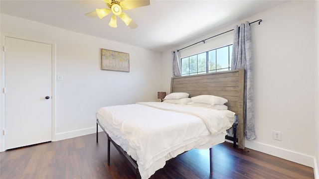 903 Turtle Lake Blvd Unit 268, Irving, TX 75060 - bedroom featuring wood finished floors, baseboards, and ceiling fan