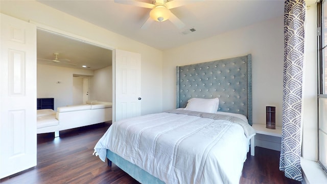 903 Turtle Lake Blvd Unit 268, Irving, TX 75060 - bedroom with wood finished floors and ceiling fan