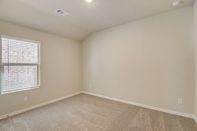 944 Linden Ct, Lavon, TX 75166 - spare room with light carpet, baseboards, lofted ceiling, and a smoke detector
