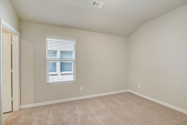 944 Linden Ct, Lavon, TX 75166 - unfurnished room with light carpet, baseboards, and vaulted ceiling