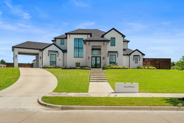 4940 Golden Bell Ln, Midlothian, TX 76065 - french provincial home featuring french doors, stucco siding, concrete driveway, and an attached garage