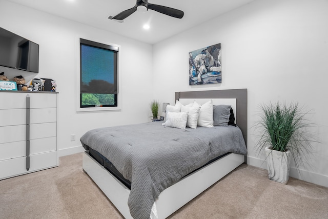 4940 Golden Bell Ln, Midlothian, TX 76065 - carpeted bedroom featuring a ceiling fan, recessed lighting, and baseboards