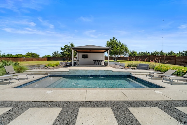 4940 Golden Bell Ln, Midlothian, TX 76065 - view of swimming pool featuring a fenced backyard and a patio area