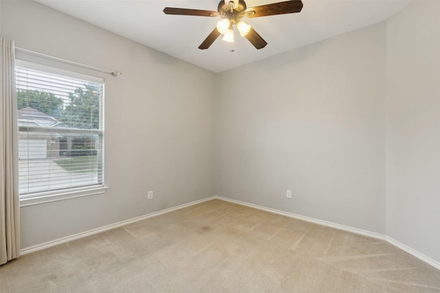13100 Larks View Pt, Fort Worth, TX 76244 - spare room with light carpet, a ceiling fan, and baseboards