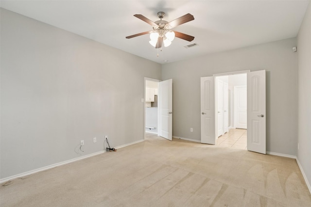 13100 Larks View Pt, Fort Worth, TX 76244 - unfurnished bedroom with light colored carpet, baseboards, and ceiling fan