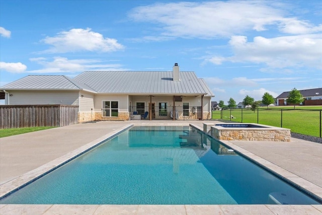 203 Bold Springs Ct, West, TX 76691 - view of pool featuring a patio area and a pool with connected hot tub
