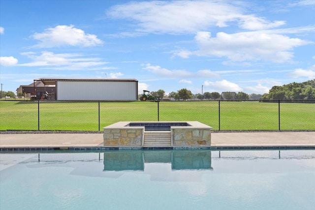 203 Bold Springs Ct, West, TX 76691 - view of swimming pool with a pool with connected hot tub