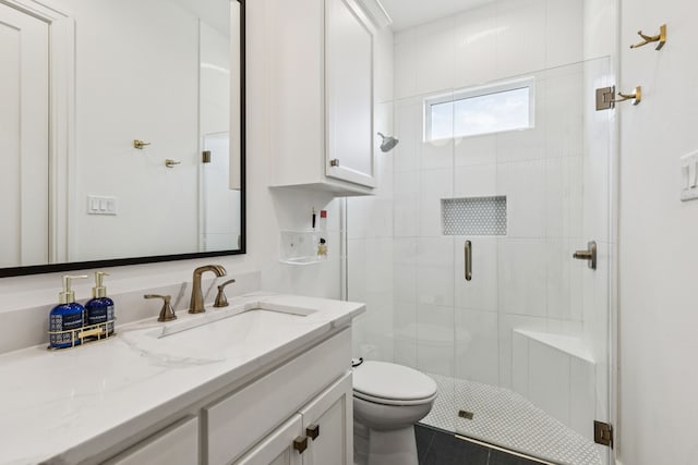 4309 American Pharoah Way, Celina, TX 75009 - full bathroom featuring vanity, a shower stall, and toilet