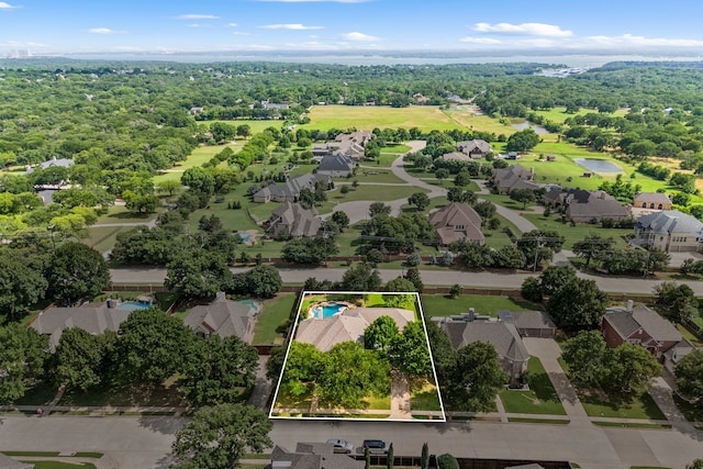 4013 Tulane St, Flower Mound, TX 75022 - aerial view of residential area featuring property parcel outlined