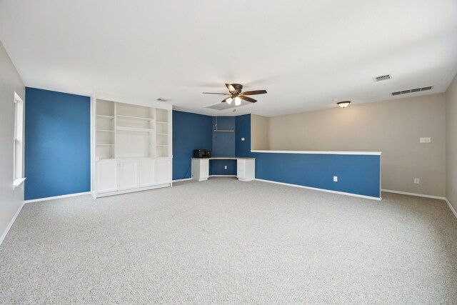 1532 Streams Way, Allen, TX 75002 - carpeted spare room featuring a ceiling fan, baseboards, and built in features