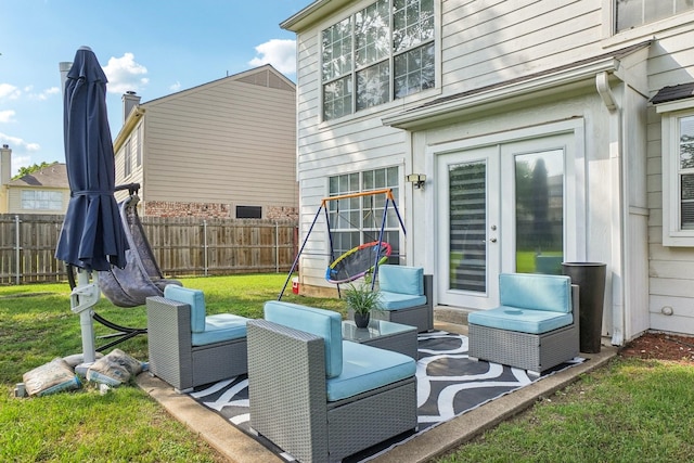 3017 Deanne Ct, Fort Worth, TX 76123 - view of patio with french doors
