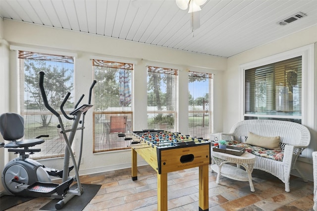 9816 County Road 603c, Burleson, TX 76028 - playroom featuring baseboards and ceiling fan