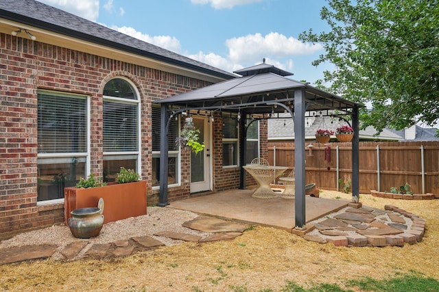 2408 Buffalo Run, Burleson, TX 76028 - view of patio with a gazebo