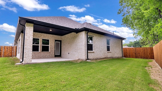 1304 Cole Dr, Trenton, TX 75490 - rear view of property featuring a patio area, a fenced backyard, and a shingled roof