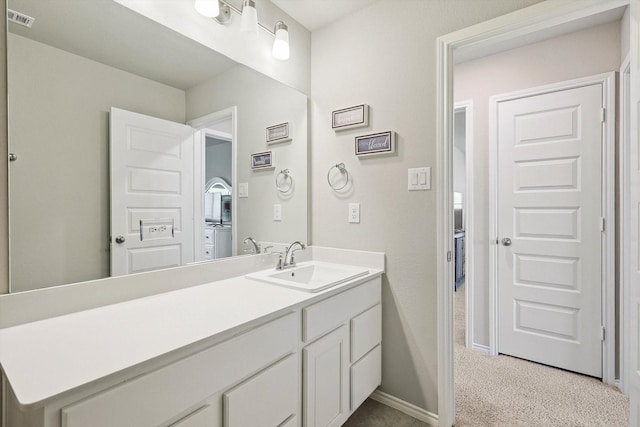 1608 Star Fleet Dr, Haslet, TX 76052 - bathroom with vanity and baseboards