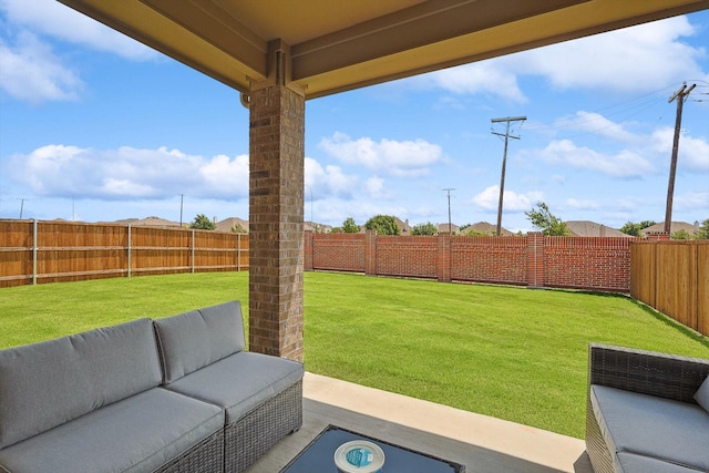 1608 Star Fleet Dr, Haslet, TX 76052 - view of yard with a patio and an outdoor living space