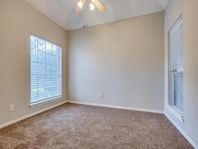 18851 Park Grove Ln, Dallas, TX 75287 - carpeted empty room with a ceiling fan and baseboards