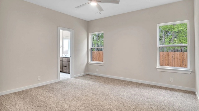 1524 Latimer Ct, Trenton, TX 75490 - unfurnished room with light colored carpet, ceiling fan, plenty of natural light, and baseboards