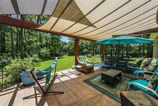 11240 Marsh Wren Cir, Flint, TX 75762 - view of patio / terrace featuring outdoor dining area and a pergola
