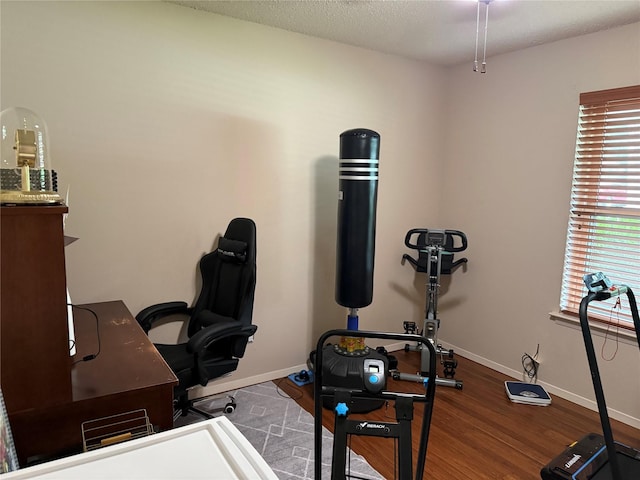 504 Cedar St, Mineral Wells, TX 76067 - office featuring wood finished floors and baseboards