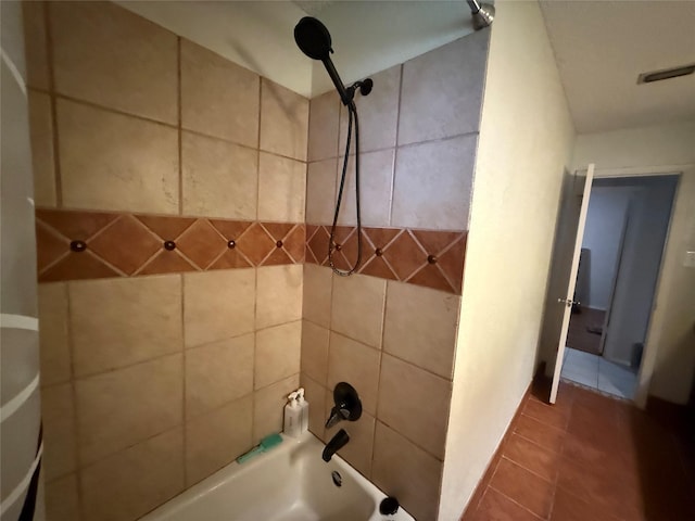 504 Cedar St, Mineral Wells, TX 76067 - full bath with shower / washtub combination and tile patterned floors