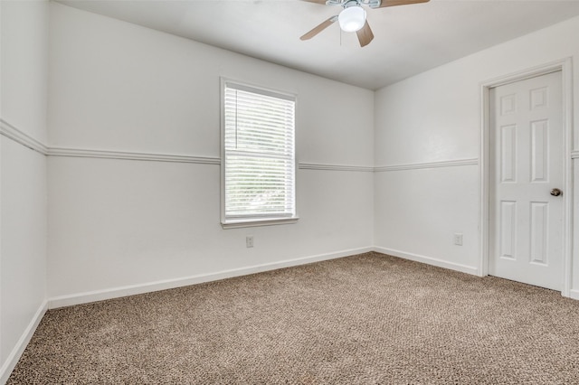 7130 Sorcey Rd, Dallas, TX 75249 - carpeted empty room featuring ceiling fan and baseboards