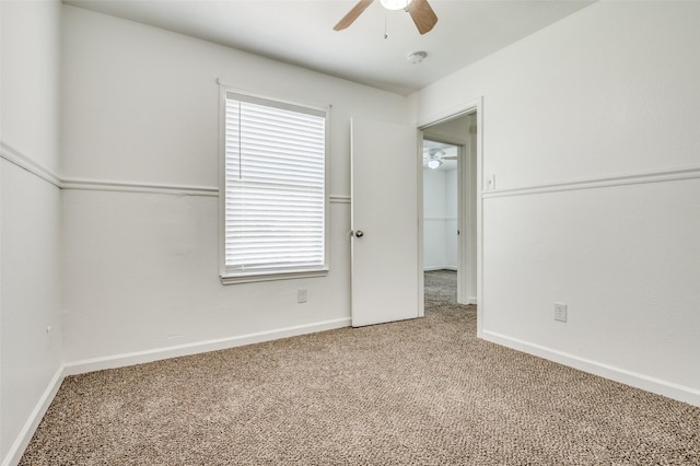 7130 Sorcey Rd, Dallas, TX 75249 - carpeted spare room with ceiling fan, baseboards, and a smoke detector