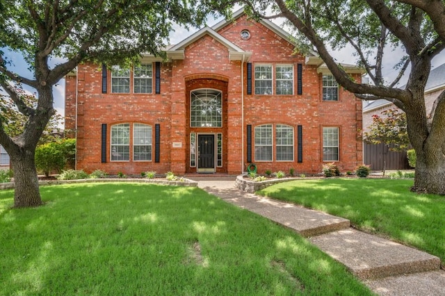 9807 Asheboro St, Frisco, TX 75035 - view of front of property with brick siding and a front lawn
